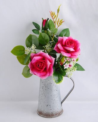 Artificial Flower 22*16*37cm Rose in Tin pot GS-03319112-R2