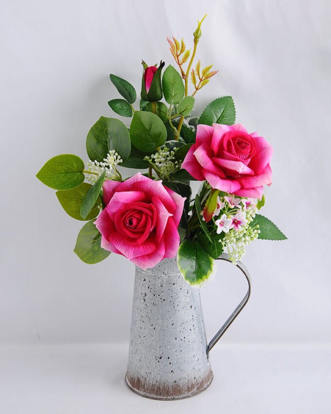 Artificial Flower 22*16*37cm Rose in Tin pot GS-03319112-R2