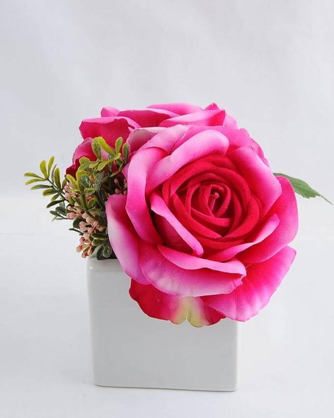 Artificial Flower 14*19*15cm Rose in ceramic pot GS-06919030+F-R2 1 Artificial Flower 14*19*15cm Rose in ceramic pot GS-06919030+F-R2