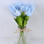 Artificial Flower 15*15*28CM TULIP*6 IN GLASS POT WITH FAKE WATER GS-52719003-B1