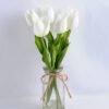 Artificial Flower 15*15*28CM TULIP*6 IN GLASS POT WITH FAKE WATER GS-52719003-W1 1 Artificial Flower 15*15*28CM TULIP*6 IN GLASS POT WITH FAKE WATER GS-52719003-W1