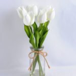Artificial Flower 15*15*28CM TULIP*6 IN GLASS POT WITH FAKE WATER GS-52719003-W1