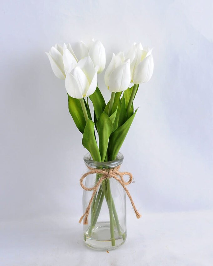 Artificial Flower 15*15*28CM TULIP*6 IN GLASS POT WITH FAKE WATER GS-52719003-W1 1 Artificial Flower 15*15*28CM TULIP*6 IN GLASS POT WITH FAKE WATER GS-52719003-W1