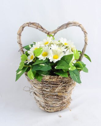 Artificial Flower 17*16*21cm  cm Leaf in Basket GS-03319070