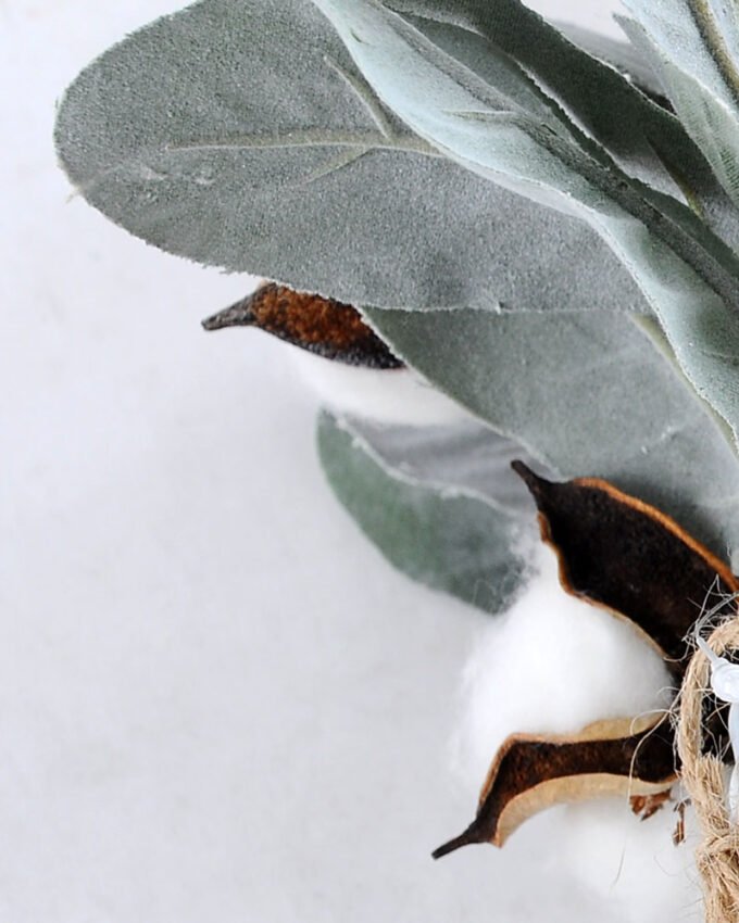 Artificial Flower 20*18*29cm cotton leaf in Glass GS-03319202 2 Artificial Flower 20*18*29cm cotton leaf in Glass GS-03319202