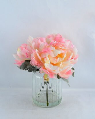 Artificial Flower 23*25*27CM flower in glass pot with fake water GS-52719007-P1