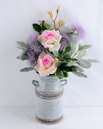 Artificial Flower 28*24*40.5cm grass lavender in  Tin pot GS-03319044