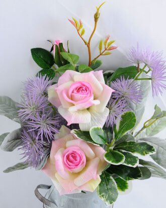 Artificial Flower 28*24*40.5cm grass lavender in  Tin pot GS-03319044