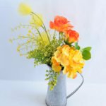 Artificial Flower 32*18*46cm hydrangea rose in Tin pot GS-03319208-O1