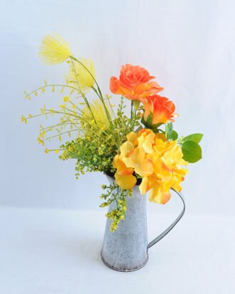 Artificial Flower 32*18*46cm hydrangea rose in Tin pot GS-03319208-O1