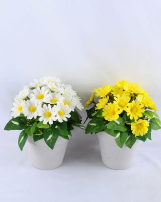 Artificial Flower 16*15*18cm mum leaf in Paper pot GS-03319164