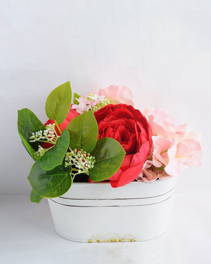 Artificial Flower 20*16*16cm peony hydrangea in Tin pot GS-03319224-P1