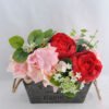 Artificial Flower 25*21*19.5cm peony hydrangea in Wooden pot GS-03319207-R1