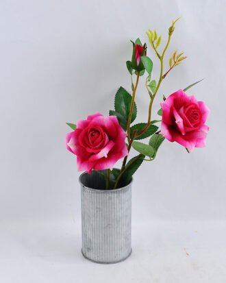 Artificial Flower 18*16*36cm rose in Tin pot GS-03319146-R1