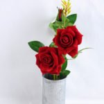 Artificial Flower 18*16*36cm rose in Tin pot GS-03319146-R2