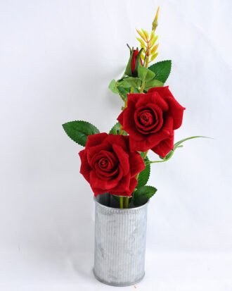 Artificial Flower 18*16*36cm rose in Tin pot GS-03319146-R2