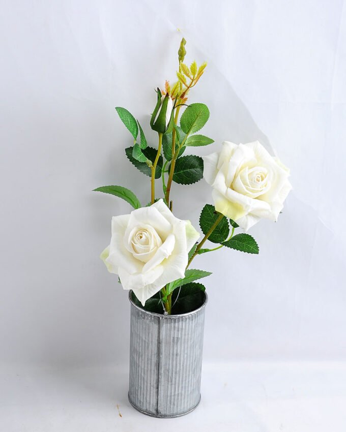 Artificial Flower 18*16*36cm rose in Tin pot GS-03319146-W1 1 Artificial Flower 18*16*36cm rose in Tin pot GS-03319146-W1