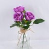 Artificial Flower 13*13*27CM rose*3 in glass pot with fake water GS-52719019-Z1