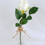 Artificial Flower 8*8*32CM single rose in glass pot with fake water GS-52719014-W1