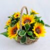 Artificial Flower 25*24*22cm sunflower leaf in Basket GS-03319095