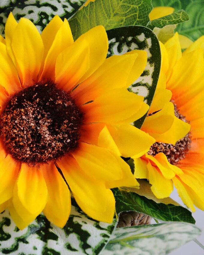 Artificial Flower 25*24*22cm sunflower leaf in Basket GS-03319096 2 Artificial Flower 25*24*22cm sunflower leaf in Basket GS-03319096