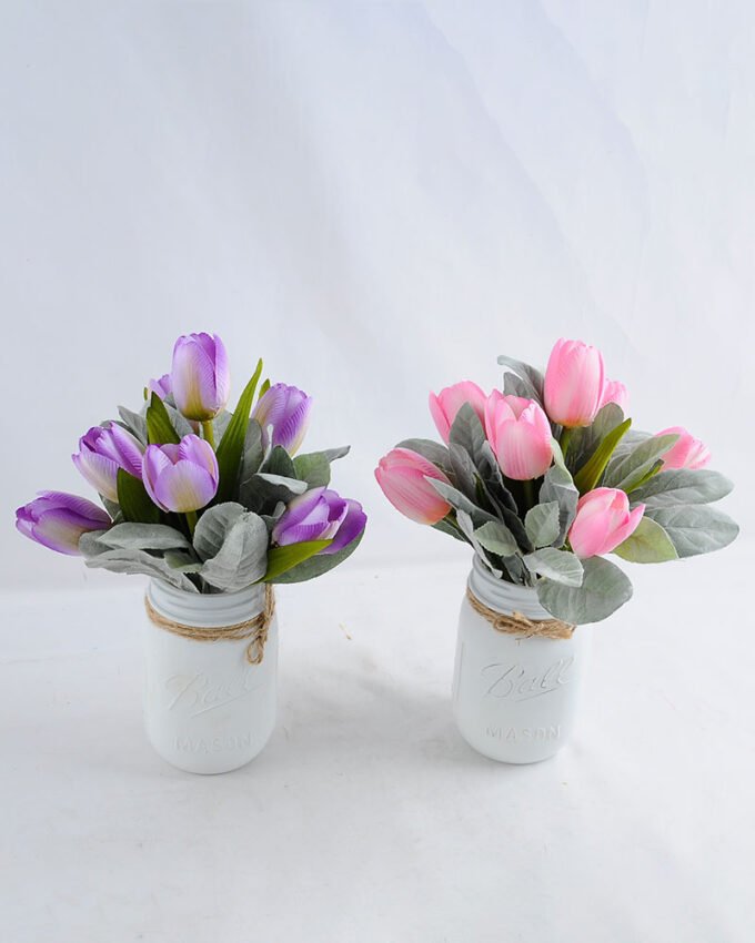 Artificial Flower 20*20*26 Artificial Flower 20*20*26.5cm tulip in Glass GS-03319201