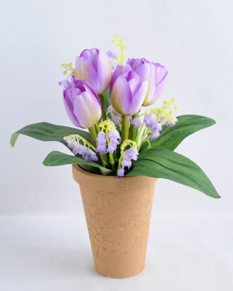 Artificial Flower 25*21*25cm tulip in Paper pot GS-03319103-Z1