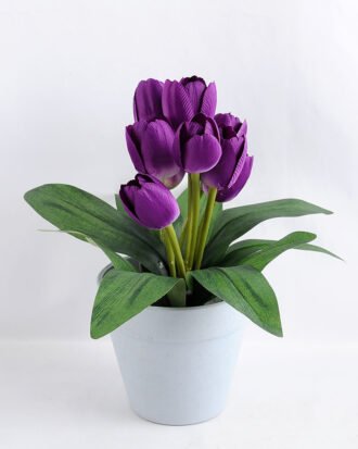Artificial Flower 26*26*26cm tulip in Tin pot GS-03319084-Z1
