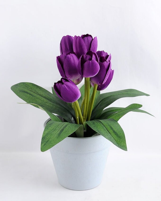 Artificial Flower 26*26*26cm tulip in Tin pot GS-03319084-Z1