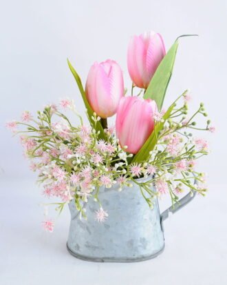 Artificial Flower 16*16*17cm tulip in Tin pot GS-03319110-P1 Potted Flowers&Plants YeahFlower is one of Chinese leading OEM manufacturers and exporters , supplying the silk flowers, wholesale artificial trees Artificial Flower 16*16*17cm tulip in Tin pot GS-03319110-P1