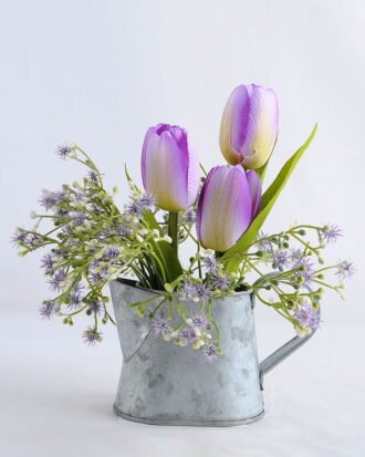 Artificial Flower 16*16*17cm tulip in Tin pot GS-03319110-Z1