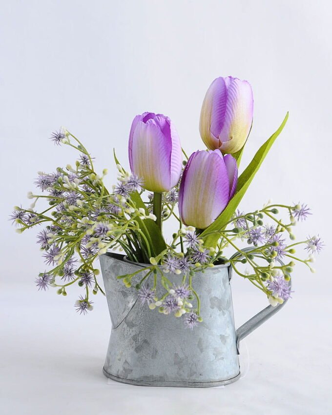 Artificial Flower 16*16*17cm tulip in Tin pot GS-03319110-Z1