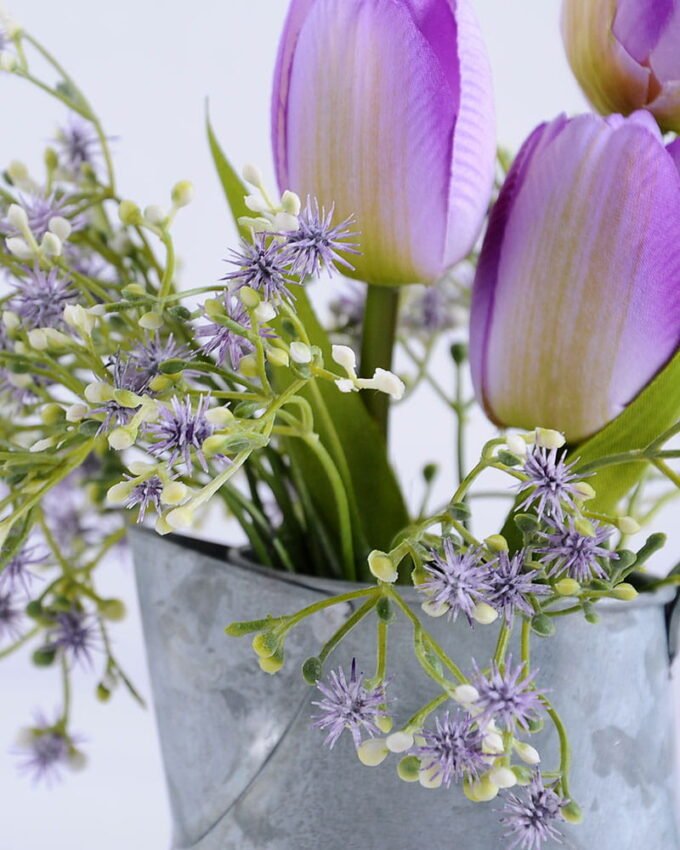 Artificial Flower 16*16*17cm tulip in Tin pot GS-03319110-Z1