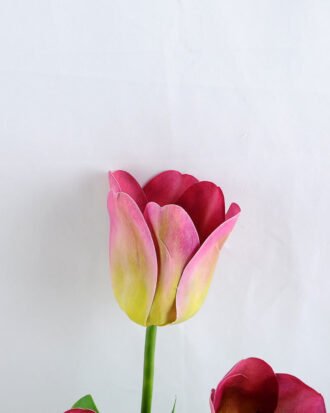 Artificial Flower 13*13*46CM tulip*3 in glass pot with fake water GS-52719016+F-Z1