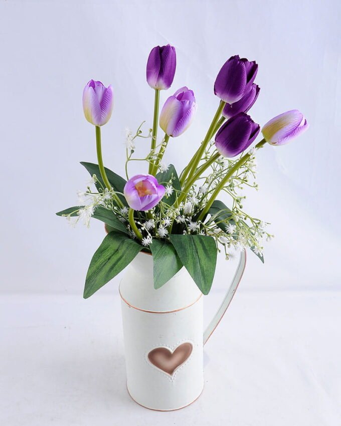 Artificial Flower 26*23*44.5CM tulip in in Tin pot GS-03319204-P1