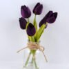 Artificial Flower 13*13*27CM tulip*5 in glass pot with fake water GS-52719018-Z1 4 Artificial Flower 13*13*27CM tulip*5 in glass pot with fake water GS-52719018-Z1
