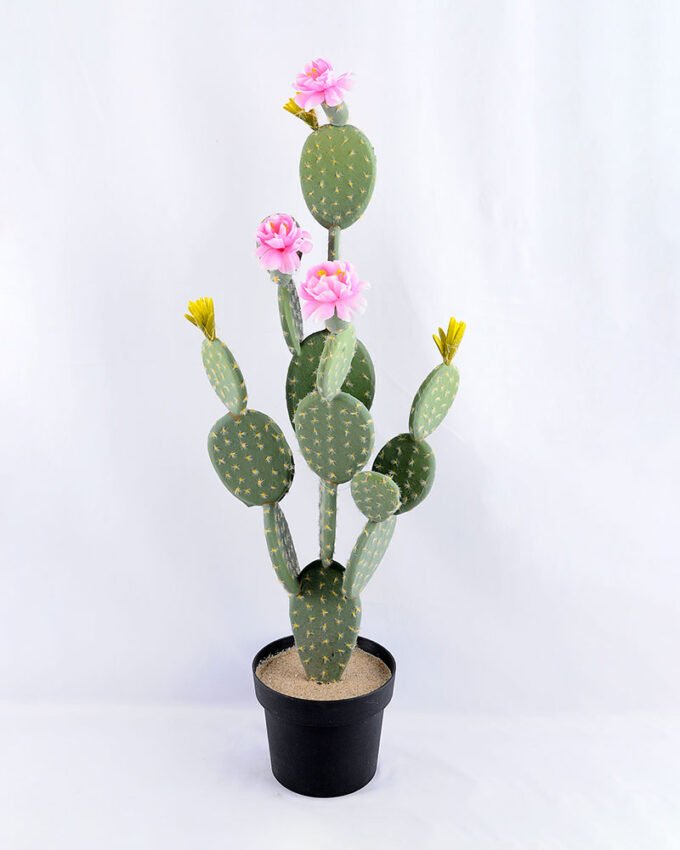 Artificial Plant 32*21*single cactus with flower in Plastic pot GS-03319041-P1