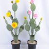 Artificial Plant 32*21*single cactus with flower in Plastic pot GS-03319041-P1