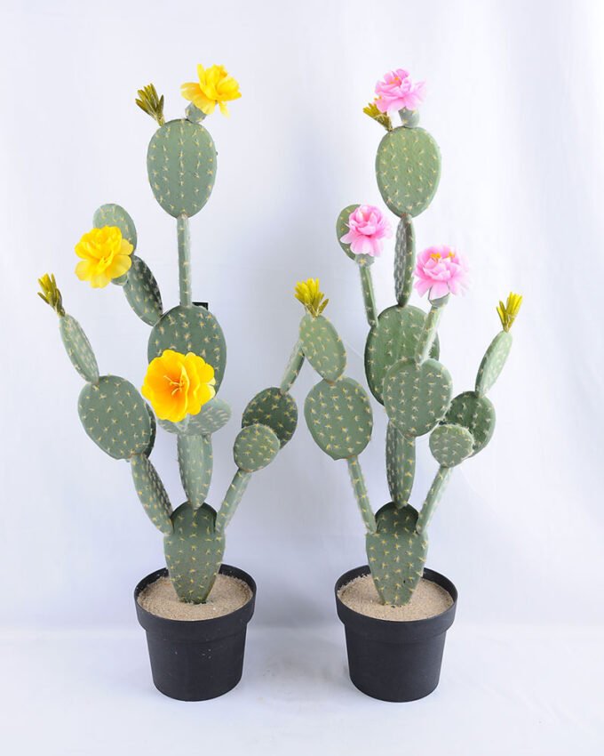 Artificial Plant 32*21*single cactus with flower in Plastic pot GS-03319041-P1