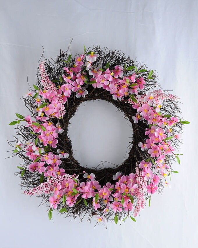 Artificial Plant D:58CM  Peach blossom Garland GS-33019022