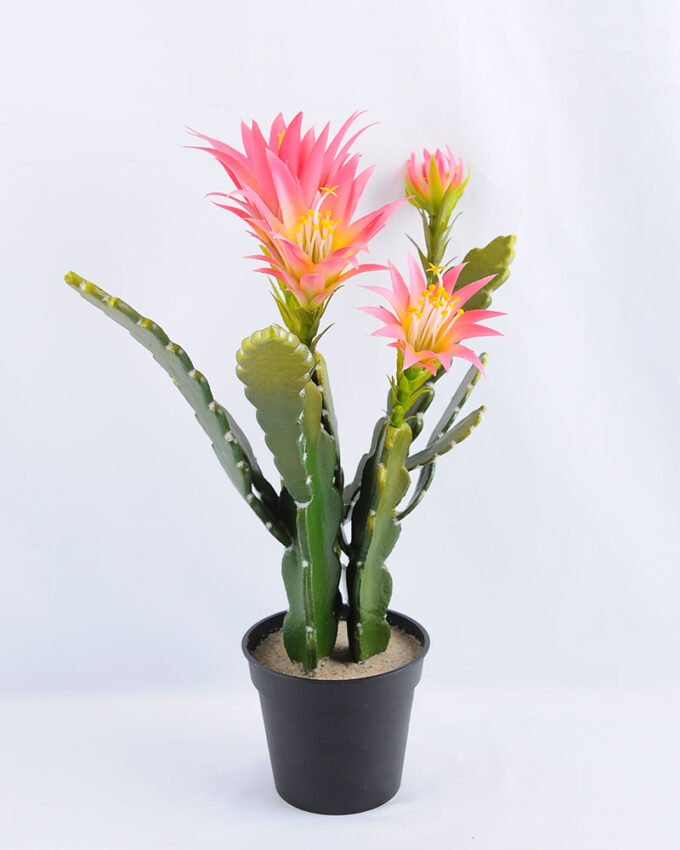 Artificial Plant 30*18*76cm single succulent with flower in Plastic pot GS-03319043-P1