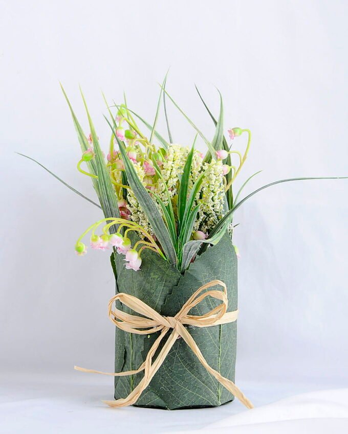 Artificial Flower 17*12*27.5CM Bell flower in linen wrapped GS-52819015-P1