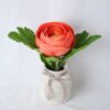 Artificial Flower 18*12*17CM Camellia Rose In Ceramic Pot GS-06919040-O1