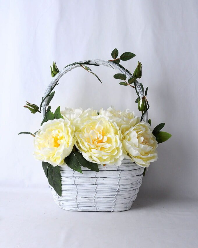 Artificial Flower 40*26*42CM Peony In Basket GS-06919045