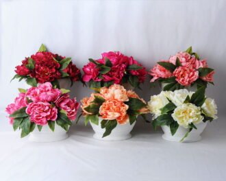 Artificial Flower 28*21*23CM Peony In Paper Pot GS-06919059-C1