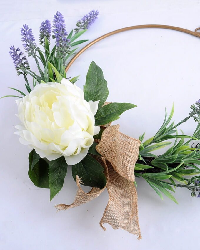 Artificial Flower 48*42cm Peony&Lavender with metal frame GS-52719046