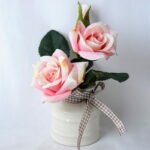 Artificial Flower 16*13*19CM Rose In Ceramic Pot GS-06919041-P1