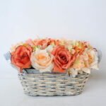 Artificial Flower 28*18*15CM Rose in basket GS-06919033-C1