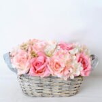 Artificial Flower 28*18*15CM Rose in basket GS-06919033-P1