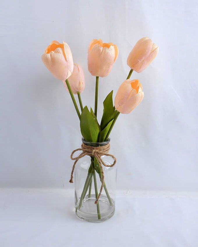 Artificial Flower 23*24*44CM TULIP*6 IN GLASS POT WITH FAKE WATER GS-52719029-C1